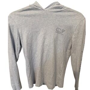 Vineyard Vines‎ Kids Grayish/blue Whale Logo Hoodie Long Sleeve Shirt Size M